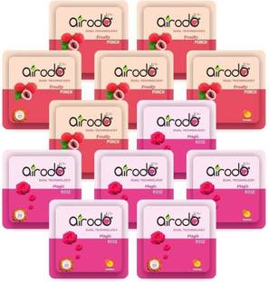 AIRODO Power Pocket Gel Air Freshener | Assorted Mix Scents | Pack of 12 Car Freshener Refill Power Pocket Gel Air Freshener