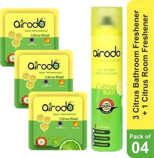 AIRODO Fruity Punch Air freshner power pocket gel (3)and Room freshener Bottle(1) combo Spray, Blocks Fruity Punch Air freshner power pocket gel (3)and Room freshener Bottle(1) combo