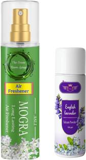 The Ocean Mogra Room Spray 250ml And Lavender Cool Cool Talcum Powder 100gm Pack Of 2