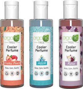 ORGANIC TREE Aqua, Fruity Peach, Rose Aroma Oil versatile Rose/Aqua/Fruity Peach Fragrance Cooler Perfume