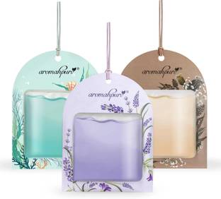 Aromahpure Gel Wink Hanging Car Perfume Lavender, Musk, Aqua Last 30 days Easy to Use air Car Freshener Diffuser GEL-WINK-3