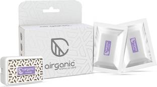 Airganic Aroma Car AC Vent - Lavender Starter Kit | Refills (1+1)pcs - 26gm Car Freshener Blocks Aroma Car AC Vent