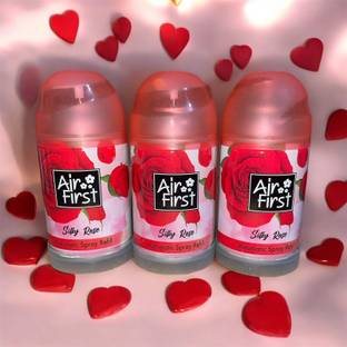 Air first ROSE REFILL COMBO PACK OF 3 PCS SUITABLE FOR ALL TYPES OF MACHINE Automatic Spray Freshmatic Automatic Spray Refill - 3 x 225 ml (PACK OF 3 PCS)
