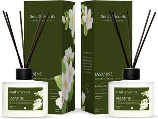 Soul & Scents Jasmine Diffuser Set, Aroma Oil JASMINE REED DIFFUSER