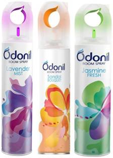 Odonil Jasmine, Lavneder, Sandal Spray Room Spray Lavneder, Jasmine Fresh, & Sandal 150ml each