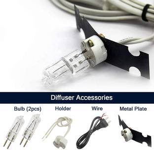 Aatiutik Electric Diffuser Accessories - Mirchi Bulb | 1.25m Wire | Bulb Holder | Holder Diffuser Set Aroma Diffuser Accessories - 2 Mirchi Bulb | 1.25m Wire | Bulb Holder | Metal Holder