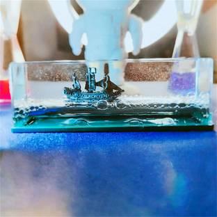 WLEWORLDLOOKENTERPRISES ™Cruise Ship Fluid Drift Bottle, Unsinkable Bat Decor, Wavy Toy, Cruise Ship Diffuser Cruise Ship Fluid Drift Bottle, Unsinkable Boat Decor, Wavy Boat in a Box, Unsinkable Titanic Toy, Cruise Ship