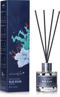 Aromahpure Aqua Reed Diffuser with 4 Fiber Reed Sticks | Room Air Freshener For Home Diffuser Set REED-DIFFUSER