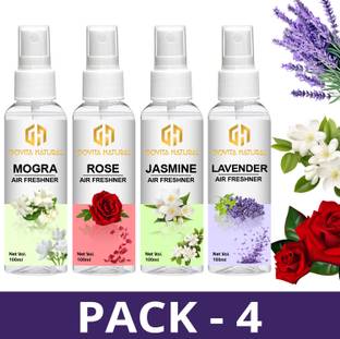 Govita Naturals Long Lasting Fresh Rose+Mogra+Lavender+Jasmine Combo Perfume Body Spray  -  For Men & Women