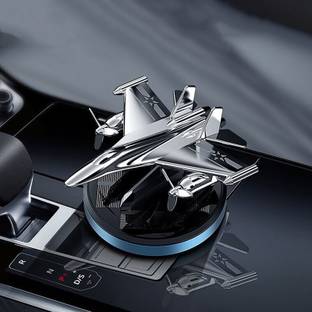 piki ™Fighter Jet Car Perfume Blue ragrance Aircraft Dashboard Perfume with Refills Aroma Oil Fighter Aeroplan Perfume Solar Power Plane Diffuser Aluminum Airplane
