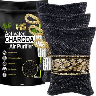 Mini Storify Truly Organic Non-Electric Air Purifier Charcoal Bag 100g& Scent Free , Natural odor absorber Car Freshener Diffuser Activated charcoal Air Purifier Bag - 100g & Chemical Free, Natural Natural odor absorber