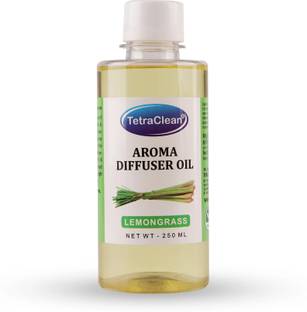 TetraClean Lemon Grass Fragrance Aroma Diffuser Oil (250 ml ) Car Freshener Aroma Oil, Diffuser Lemon Grass Aroma Diffuser Oil