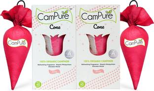 CamPure Cone Rose - Pack of 2 Potpourri Camphor Cone Rose - Room Freshener, Mosquito - Insect Repellent - Pack Of 2
