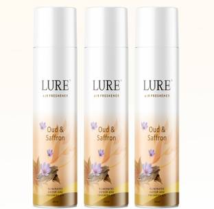 lure Luxury Oud & Saffron Room Air Freshner Perfect For Home & Office Use 220 Ml Each Spray Luxury Oud & Saffron Room Air Freshner Perfect For Home & Office Use 220 Ml Each