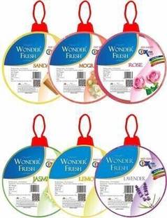 wonder fresh Air Fresheners, Bathroom Fresheners, Toilet Fresheners, Bathroom fresheners Block, Toilet Fresheners Block, Air fresheners Block, Fragrance Block, Mogra, Sandal, Lavender, Rose, Jasmin, Lavender, Pack of 6 Blocks Air fresheners Flowers 60g Each - Pack of 6