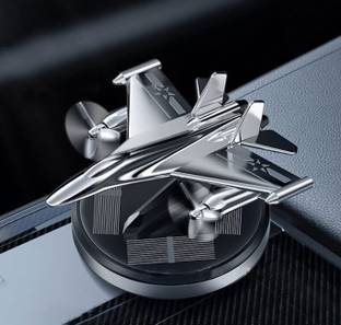 Americolor ® Solar Operated Fighter Jet Airplane, Car Air Freshener Diffuser, Diffuser Set ® Solar Operated Car Air Freshener, Helicopter Solar Energy Rotating Aromatherapy Aviation Al Alloy Diffuser