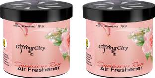 Enew Damascus Rose Diffuser Set Refresh Drive Car Gel Air Freshener - Damascus Rose - 2 Pack