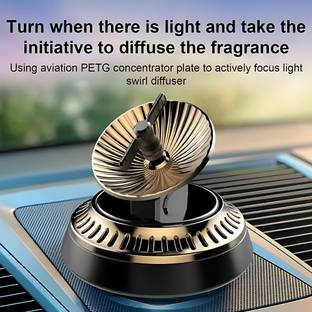 Budwill ® Solar Radar Rotating Car Air Freshener Interior Dashboard Decoration Diffuser Solar Rotating Chiyixiang Car Fragrance
