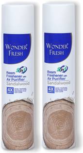 wonder fresh Sandal Spray Sandal Rooms Spray 250ml each - Pack of 2