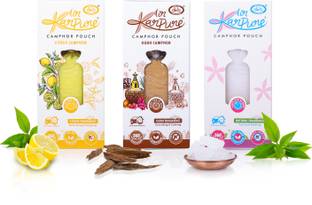Cycle Karpure Camphor Pouch Combo Oudh, Citrus & Original Camphor Fragrance Potpourri Karpure Camphor Pouch Combo
