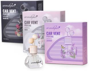 Aromahpure Car Perfume Vent Clip Musk, Lav, Black Ice Car Air Freshener Last upto 30 days Car Freshener Diffuser VENT-POD-3