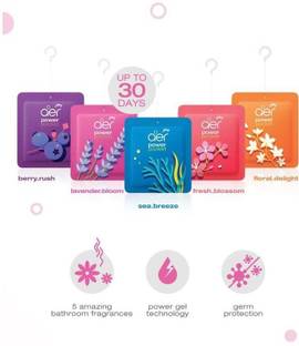 Godrej MULTI FRAGRNCE Blocks AER POWER POCKET (BERRY RUSH, LAVENDER BLOOM, SEA BREZEE, FLORAL DELIGHT, FRESH BLOOSOM