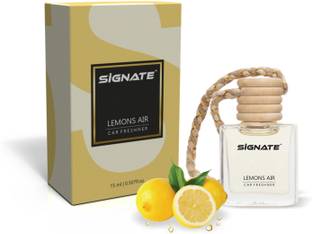 Signate Lemon Car Freshener Aroma Oil Car Perfume Air Freshener, Long-Lasting | Calming pods | Clean & Zesty Air Freshener for Car, Office, Home