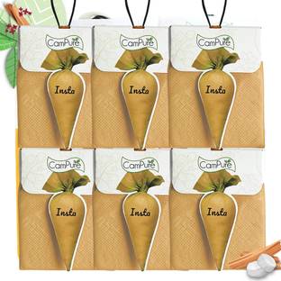 CamPure Insta Cone Sandalwood (Pack of 6) Room, Car, Air Freshener & Mosquito Repellent Potpourri Camphor Insta Cone Sandalwood (Pack of 6) Room, Car and Air Freshener & Mosquito Repellent