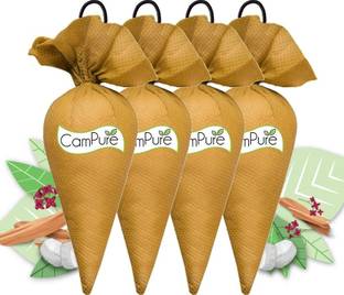 CamPure Cone Sandalwood - Pack of 4 Potpourri Camphor Cone Sandalwood - Room Freshener, Mosquito - Insect Repellent - Pack Of 4