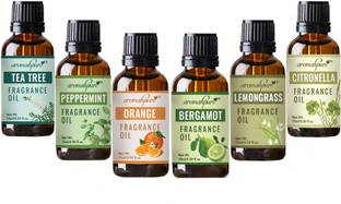 Aromahpure Fragrance Oil - Refreshing Series | Aroma Oil Home Fragrance Aroma Oil Fragrance Oil - Refreshing Series | 90 ml | Set of 6| Aroma Oil for Home Fragrance | Best for Aromatherapy | Used in Diffusers, Candles, Air Fresheners, Soaps.