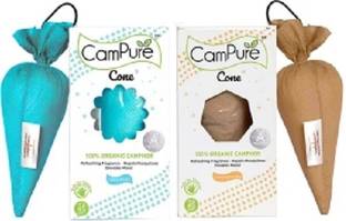 CamPure Camphor Cone Original & Sandalwood - Pack of 2 Potpourr Car Freshener Cone Cone Original & Sandalwood - Pack of 2 Potpourri