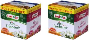 FEEL FREE AIR FRESHENER 3+1 BOX Car Freshener Blocks PREMIUM AIR FRESHENERS PACK OF 2(3+1)