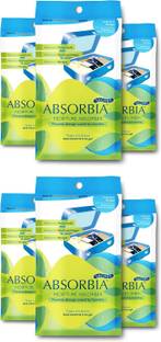 ABSORBIA No Fragrance Car Freshener Blocks Moisture Absorber | Sachet(100gms X6 Sachet) - Season Pack of 6 |Absorption Capacity 200ml Each Sachet | Dehumidier for Bags, Suitcases & Drawers | Fights Moisture,Musty smells etc