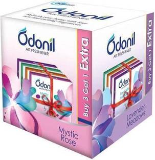 Odonil Air Freshener (Mystic Rose,Lavender Meadows,Jasmine Mist,Orchid Dew) Blocks Air Freshner ( Mystic Rose,Lavender Meadows,Jasmine Mist,Orchid Dew )