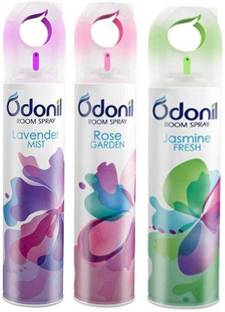 Odonil Lavender, + Jasmine, Free Rose Spray Spray, Air Freshener for Home & Office (Rose, Jasmine, Lavender Sandal)