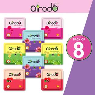 AIRODO Power Pocket Gel Air Freshener | Assorted Mix Scents, Rose, Lavender, Floral crush Refill Power Pocket Gel Air Freshener | Assorted Mix Scents | Pack of 8 Refill