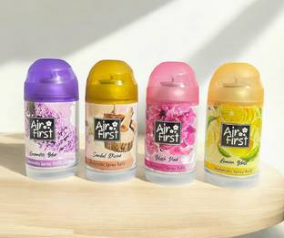 Air first Automatic Spray Refill Combo Pack 250ML*4 Pcs. Spray Air Freshener Automatic