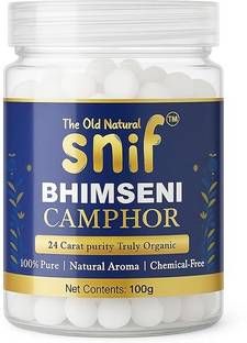 The Old Natural Bhimseni Camphor Tablets Diffuser Set 24 Carat Purity Truly Organic | 100% organic | Natural Aroma | Chemical Free