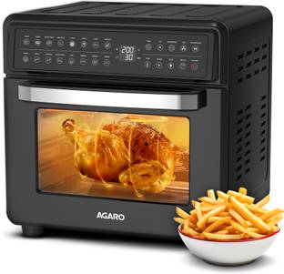 AGARO 23-Litre Oven Toaster Grill OTG Regal Plus 23L Air Fryer Oven, 1800W Digital Rotisserie,, Black