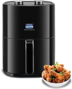 KENT Ultra Air Fryer 4L 1300W | Fry, Bake, Grill & Roast | Up to 80% Less Oil Usage | Rapid Heat Circulation | Adjustable Temperature Control Knob 80 to 200 | Auto Cut-Off Air Fryer