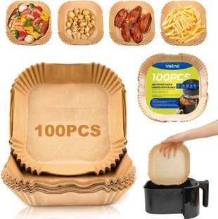 MINITUL 100Pcs Air Fryer Baking Paper Square Air Fryer
