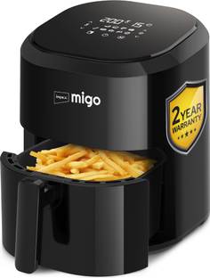 IMPEX Nutrifry Smart 7 in 1 Function, Uses up to 90% Less Fat 1200 W, Cyclonic Air Flow Cooking, Smart Touch Display (Black) Air Fryer