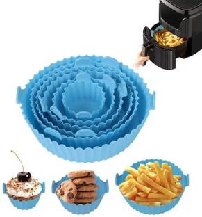 PRINCEGALLARY 6 Pcs Reusable Air Fryer Silicone Tray - Non-Stick Baking Tray Airfryer Tray