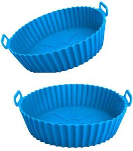 VERPHX Air-Red-Grey Silicone Baking Tray Accessories with Ear Handles Air Fryer