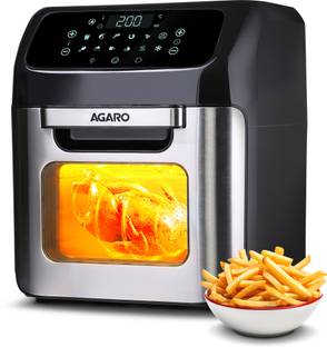 AGARO Regency 33684 Family Rotisserie Oven, 1800W, 9 Preset Menu, Electric Toaster Oven, Digital Display, Bake, Roast, Toast, Defrost, Silver Air Fryer