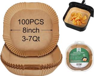 PABUZA 100Pcs Air Fryer Disposable Paper Liner Square Air Fryer