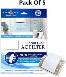 Nasofilters AC Filter with Nanofiber Technology for Removing Dust Pack Of 5 Air Purifier Filter