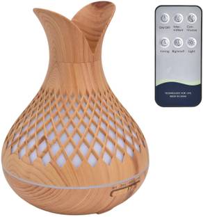 ShoppoStreet Wooden Portable Humidifier With 7 LED Lights Color Mode For Home, Ofiice| Portable Room A...