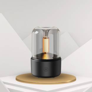 DOREMO Vintage Night Light Candle Style Aroma Humidifier with LED Flame and Cool Mist Portable Room Ai...