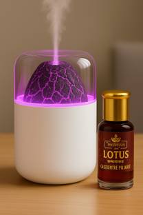 Hortusclear Volcano Humidifier with Night Light | USB Powered Air Purifier & Perfect Gift Portable Roo...